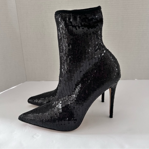 Women's Aldo Cirelle-92 Sequined Black Stretch Stiletto Size 7 - Picture 5 of 17